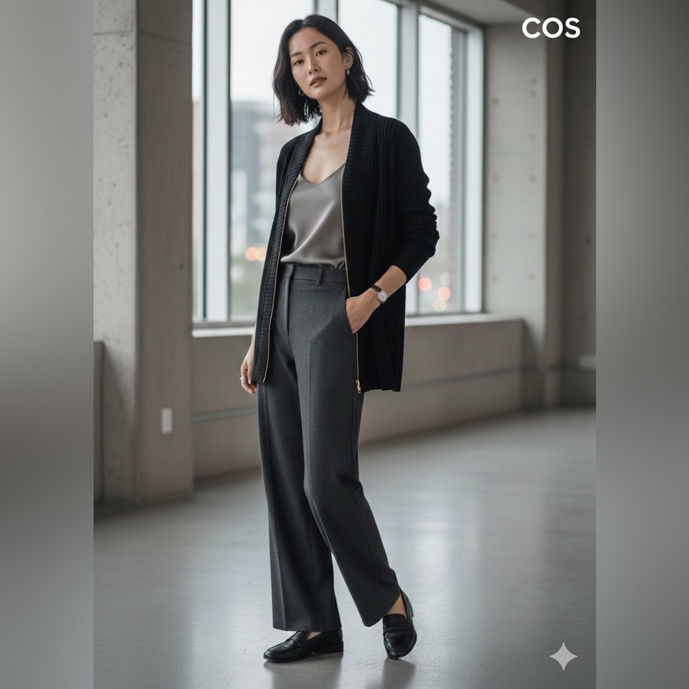 COS Women's Black Corduroy Cotton Blend Jacket size M